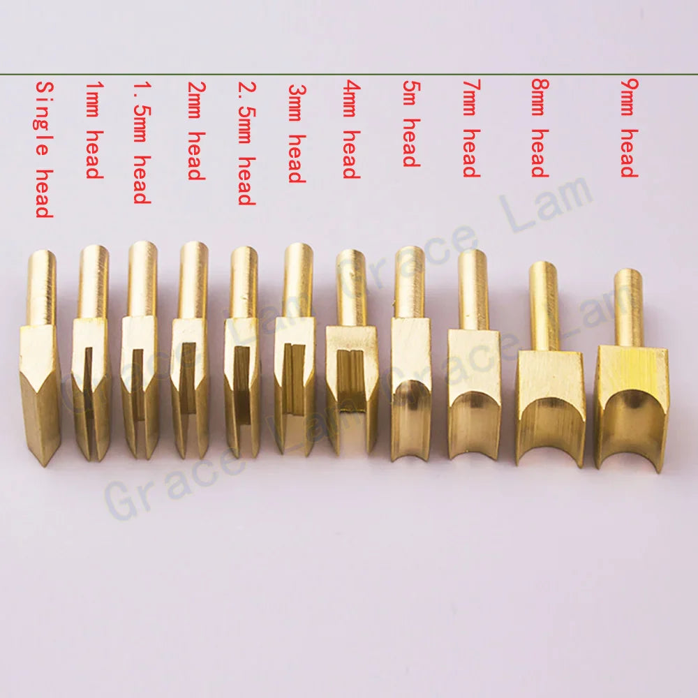 Brass Leather Edge Creaser Set – Soldering Iron Tips & Edging Tools for DIY Leather Craft Polishing & Sealing