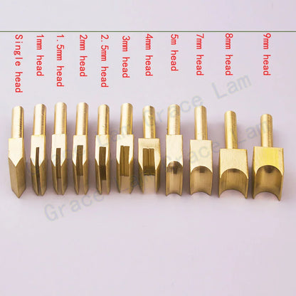 Brass Leather Edge Creaser Set – Soldering Iron Tips & Edging Tools for DIY Leather Craft Polishing & Sealing