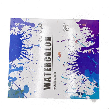 50/90 Color Solid Watercolor Paint Set – Glitter Pigments with Portable Metal Box & Squirrel Hair Brush for Nail Art