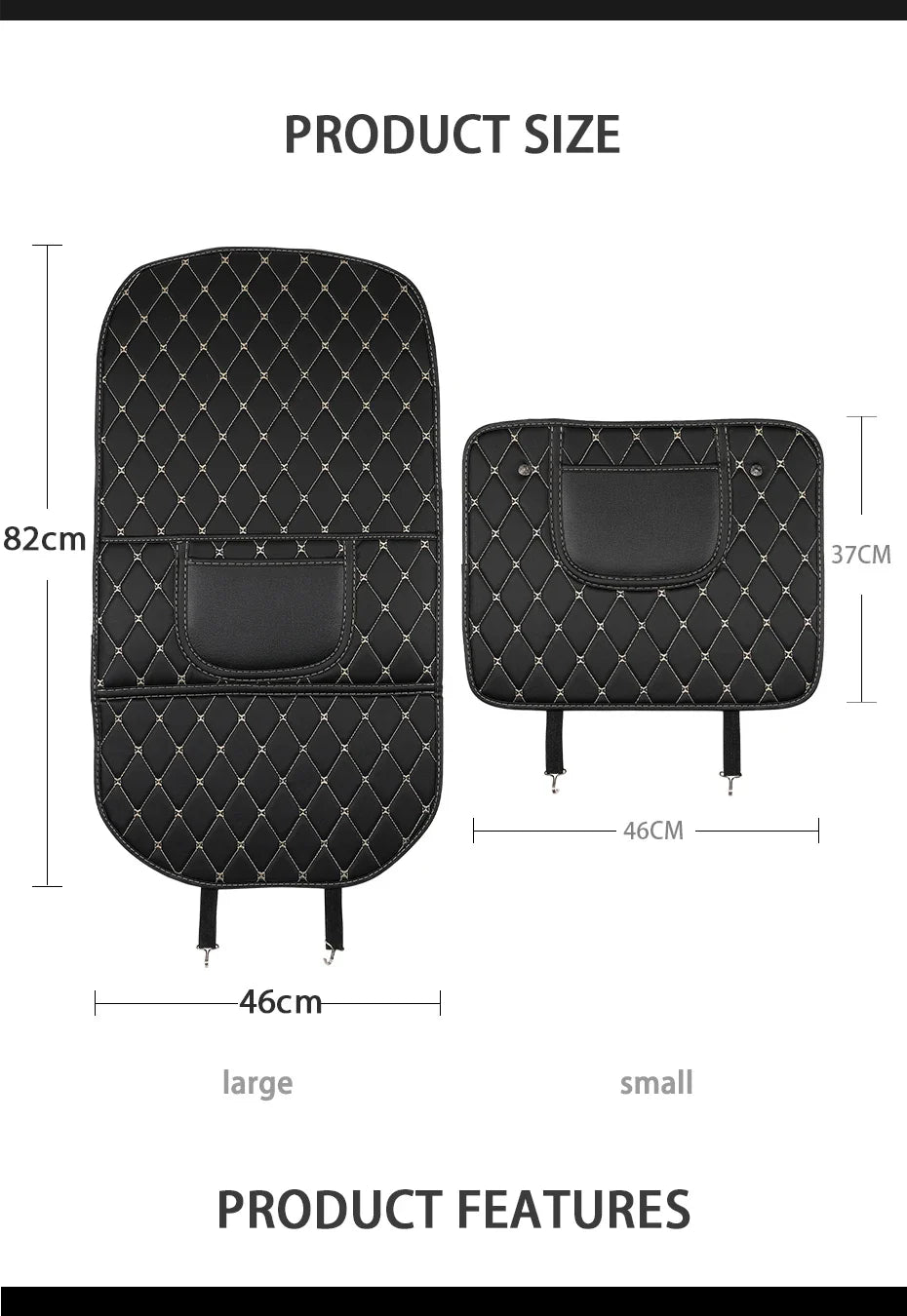 PU Leather Car Seat Back Protector – Anti-Kick Pad for Kids, Child Kick & Dirt Protection, Auto Accessories