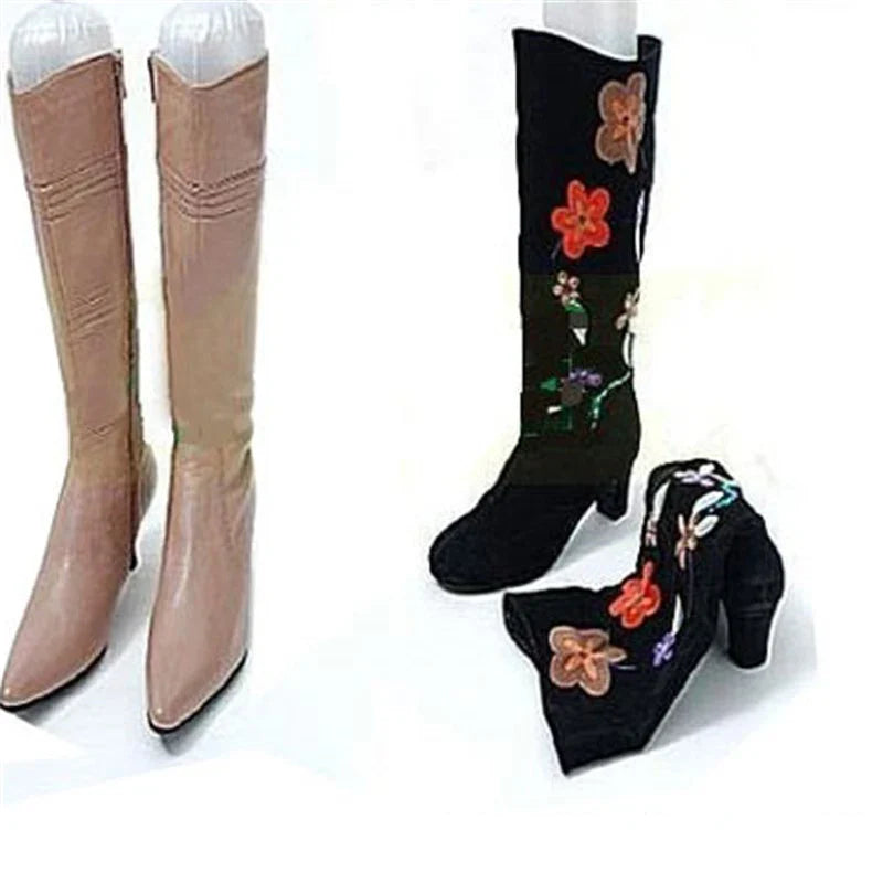 2PCS Plastic Shoe Hangers – Inflatable Long Boot Holders, 32cm & 50cm Shoe Stand, Stretcher, Support & Shaper Shoe Trees