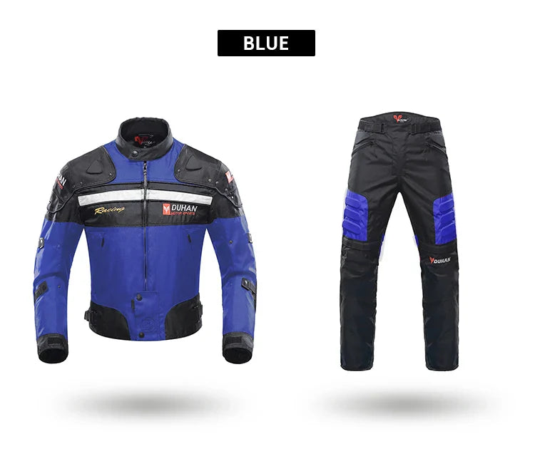 DUHAN Windproof Motocross Jacket & Pants for Men – Wear-Resistant Motorcycle Gear with Body Armor, Winter Moto Clothing