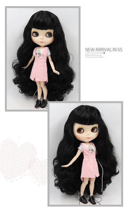 ICY DBS Blythe Doll 1/6 BJD Jointed Body — 30cm White Skin Anime Doll with Shiny & Matte Face, Special Price Gift Toy