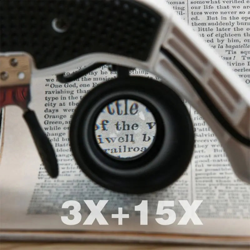 LED Double Lens Magnifying Glasses – Loupe Lamp for Watchmaking, Jewelry & Detail Work