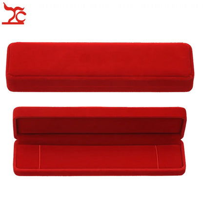 Red Velvet Wedding Jewelry Storage Box – Ring, Earrings, Necklace & Bracelet Organizer Gift Case