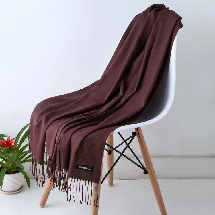 Women's Pashmina Scarf — Cashmere Feel Shawl & Wrap for Evening Dresses, Travel, Office, Winter, and Weddings