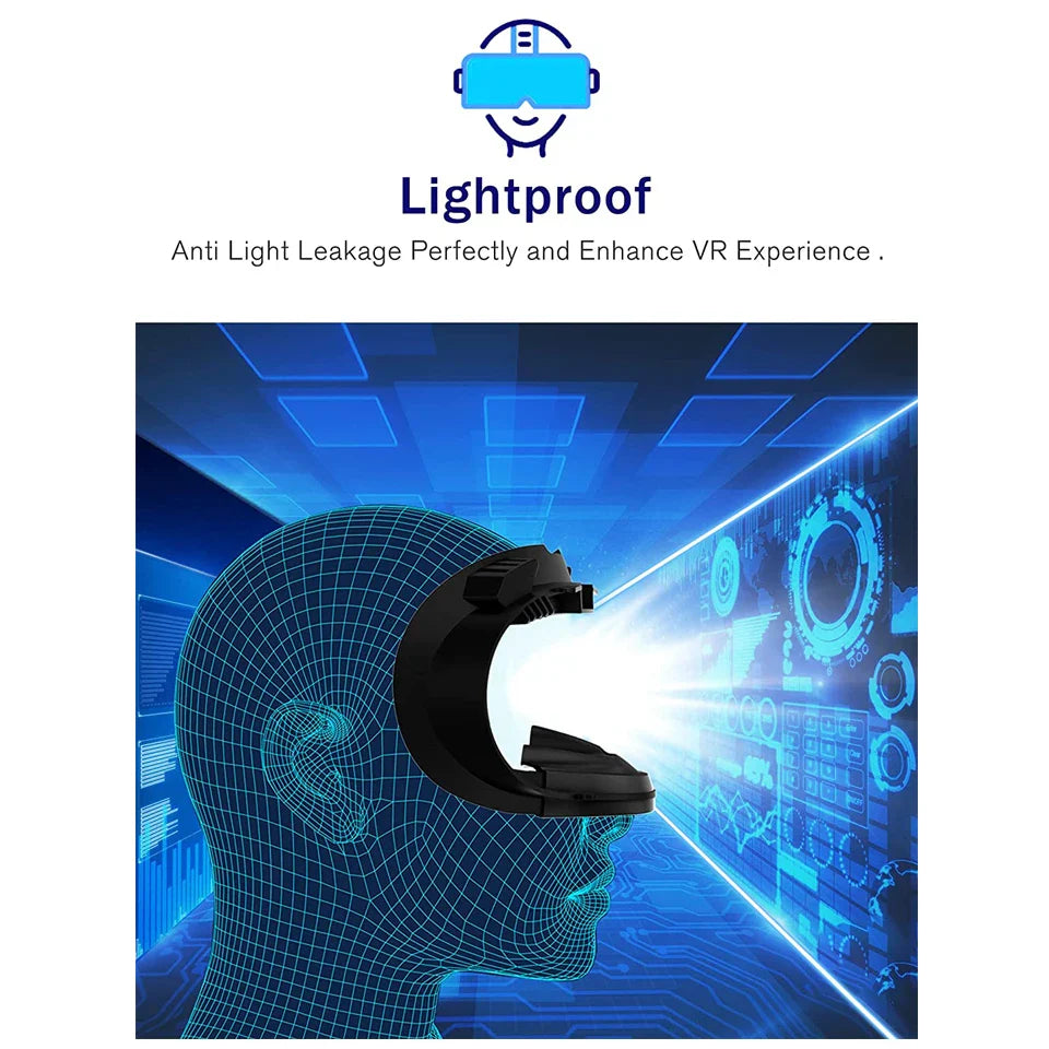 Breathable Soft Face Mask Replacement for Oculus Quest 2 — 3-in-1 Facial Interface Bracket Foam Pad Accessory