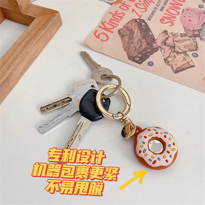 Cartoon Donut Silicone Case for Apple AirTag – Cute Protective GPS Tracker Cover for Dog Collar