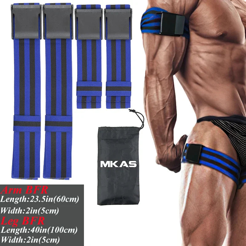 BFR Blood Flow Restriction Bands – Gym Fitness Training Straps for Arms & Legs, Muscle Growth, Bodybuilding & Weightlifting Occlusion Bands