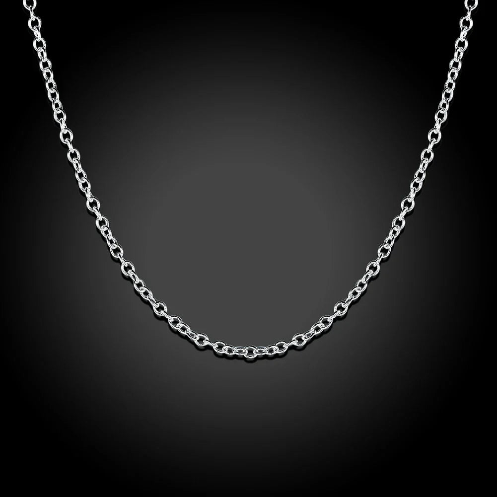 10PCS 925 Sterling Silver Snake Chain Necklaces — 1mm, 16–30 Inch for Women & Men, Fashion Jewelry