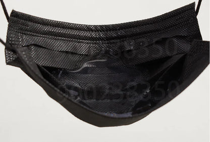 10-500PCS Adult Disposable Masks – Individual Black 3-Layer Anti-Dust Face Masks