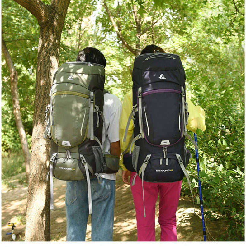 Men’s 60L Large Hiking Backpack — Mountaineering, Camping, Climbing & Outdoor Sport Rucksack XA108Y