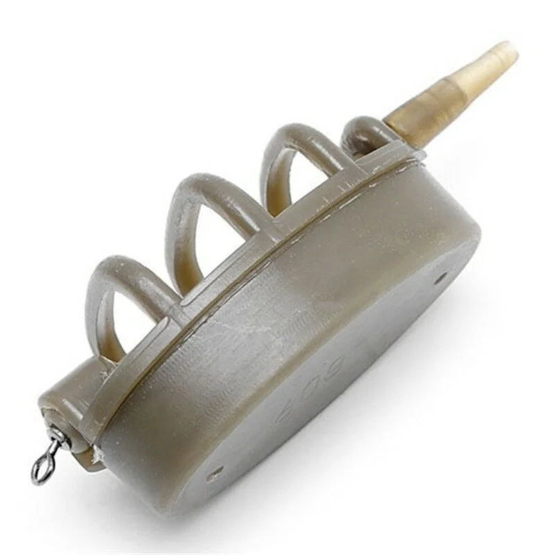 FLYSAND Inline Method Feeder Mould - Bait Thrower Bait Plumb Set Carp Fishing Bait Holder Tool, 4 Feeders/Set