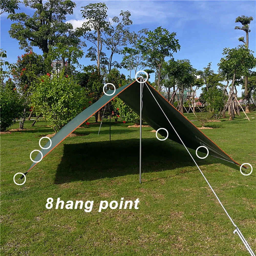 Waterproof Tarp Tent Shade - Ultralight Garden Canopy Sunshade for Outdoor Camping - 5x3m, 4x3m, 3x3m Options