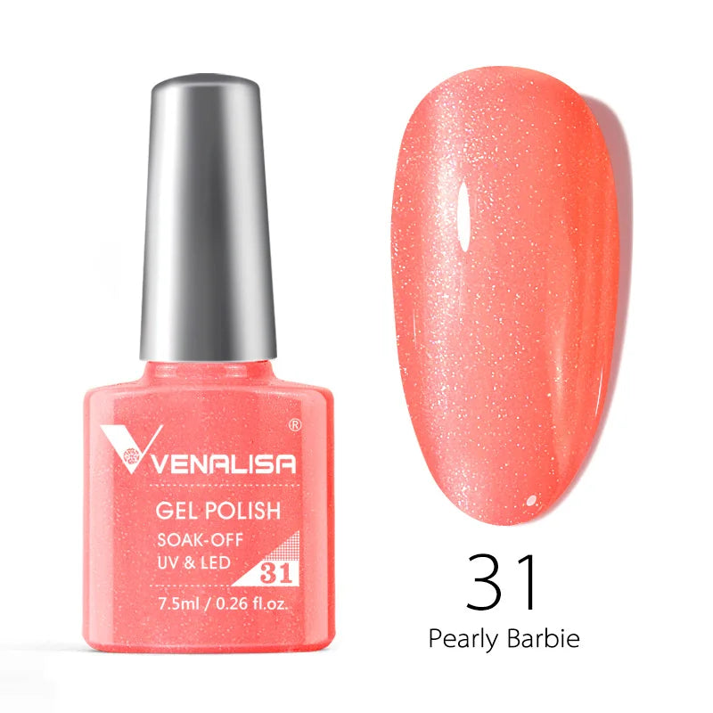 VENALISA 7.5ml HEMA-Free Nail Gel Polish – VIP4 Semi-Permanent Soak-Off UV/LED Gel Varnish, Full Coverage Nail Lacquer