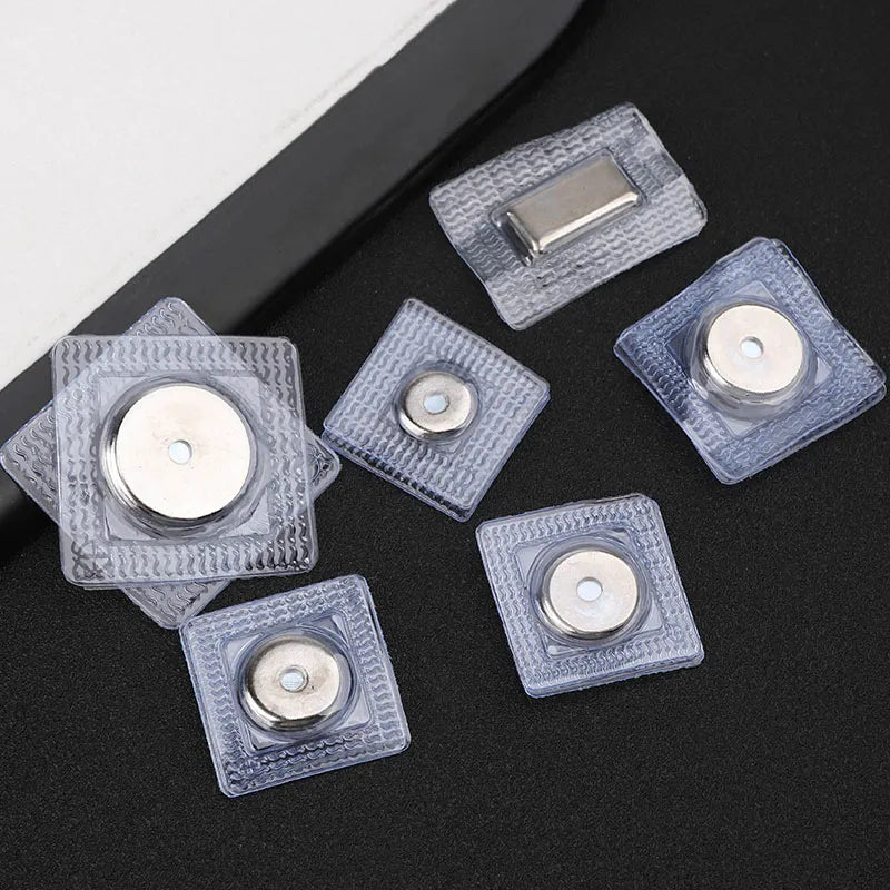 5 Pairs Invisible Magnetic Snaps Buttons - Strong PVC Hidden Metal Fasteners for Overcoats, Handbags, Garments & DIY Scrapbooking