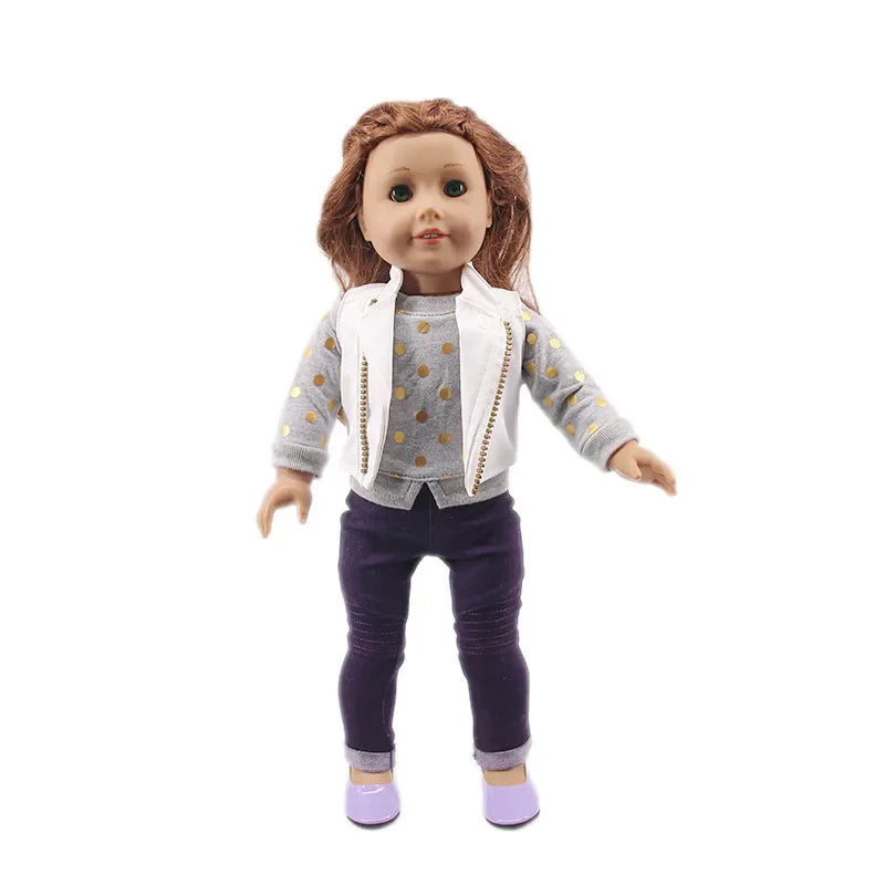 18-Inch American Doll Clothes Set — 43CM Reborn Baby Doll Outfit for Nenuco, Our Generation Dolls, DIY Toys Gift for Girls
