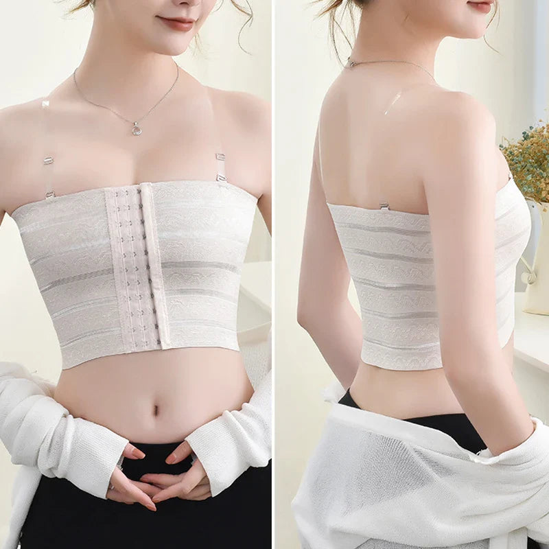 Tube FTM Trans Binder – Ultra Flat Chest Binder for Transboys, Tomboys, Big Breasts, Strapless Front for Women & Men