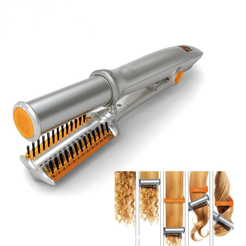 2-in-1 Professional Hair Curler & Straightening Rotating Brush – Styler Hair Styling Tool