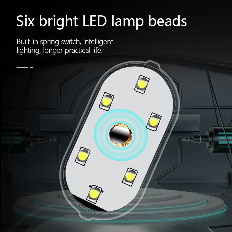 BLALION Car LED Touch Lights - Wireless Interior Light with Magnetic Attachment - USB Rechargeable Roof Ceiling Lamp for Reading and Auto Door Lighting