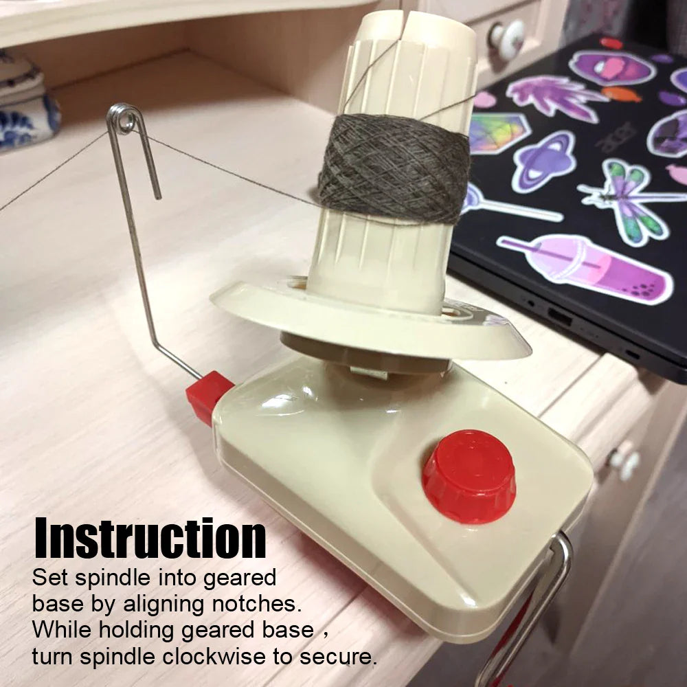 Portable Hand-Operated Yarn Winder: Manual Fiber Wool Winding Machine for DIY Sewing Accessories