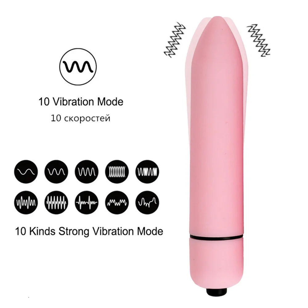 10-Speed Bullet Vibrator AV Stick – Mini G-Spot & Clitoris Stimulator, Dildo Sex Toy for Women