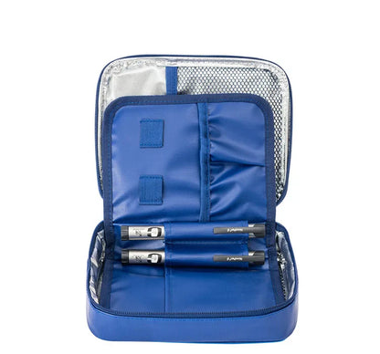 Mega Insulin Cooler Box – Portable Medium-Sized Insulated Travel Case for Diabetics with Nylon Fabric & Aluminum Foil Lining