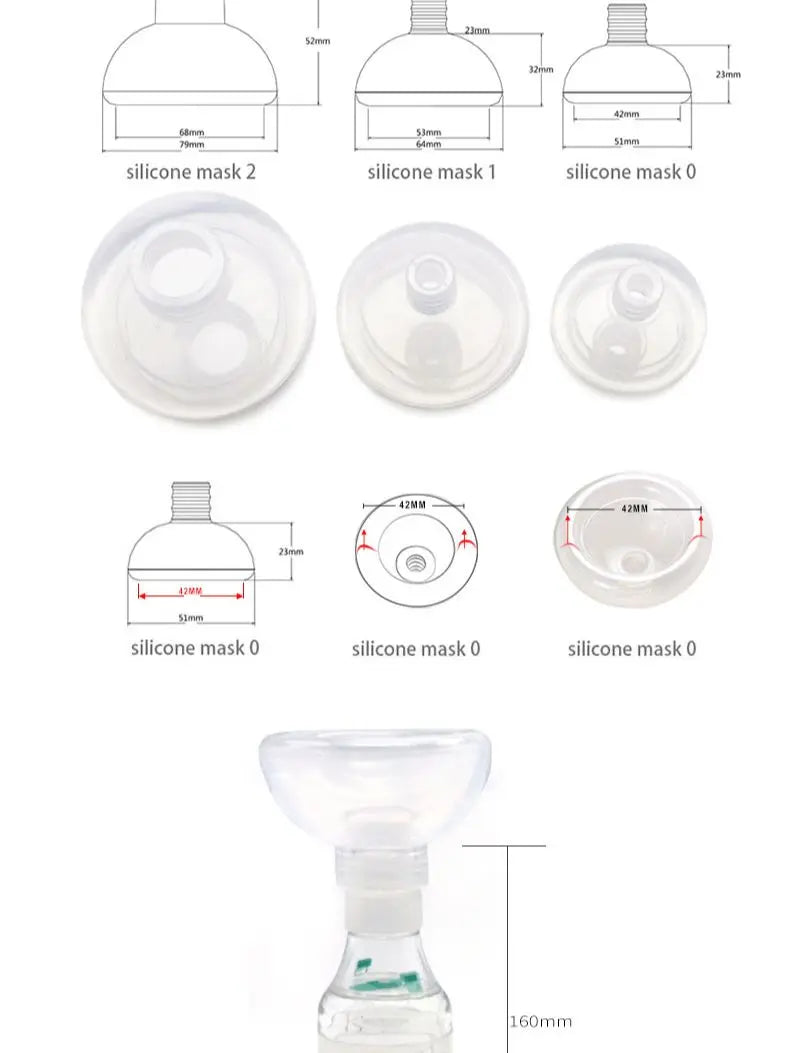 Pet Aerosol Chamber Inhaler — Silicone Mask Spacer for Cats and Dogs