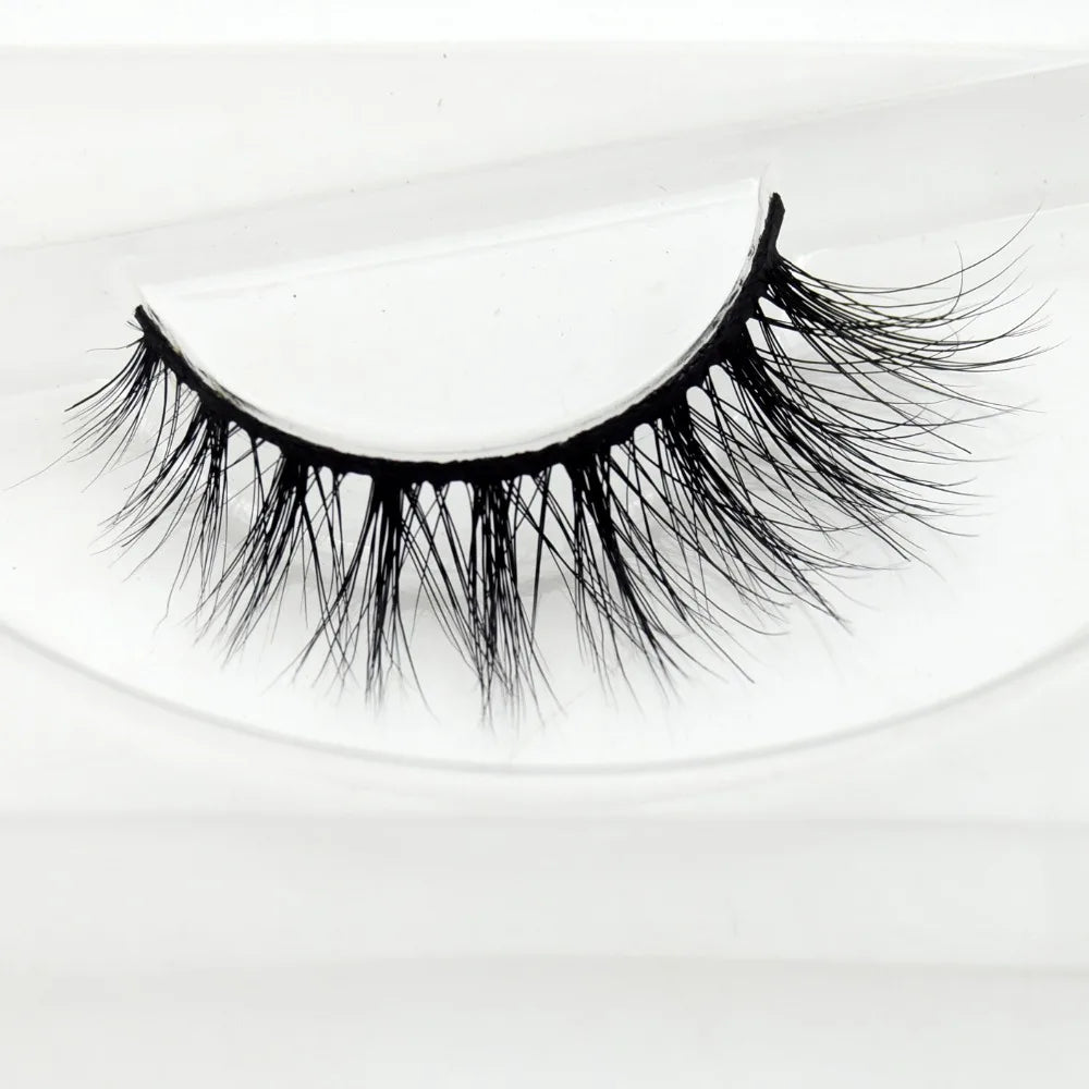 Visofree 3D Mink Eyelashes – Thick Handmade Full Strip Cruelty-Free False Lashes for Makeup M56
