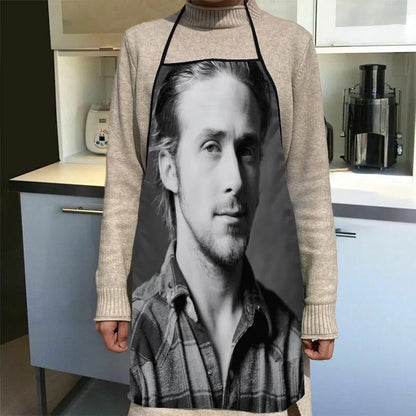 Custom Ryan Gosling Kitchen Apron - Stylish Adult Cooking & Baking Apron with Waterproof Fabric