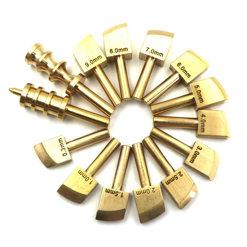 Brass Leather Edge Creaser Set – Soldering Iron Tips & Edging Tools for DIY Leather Craft Polishing & Sealing