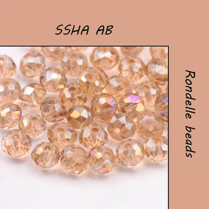 300PCS 4mm Round Crystal Glass Beads Set – Colorful Spacer Beads for Bracelet Jewelry Making & DIY Crafts (Buy 1 Get 1 Free)
