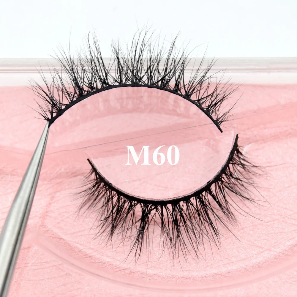 Visofree 3D Mink Eyelashes – Thick Handmade Full Strip Cruelty-Free False Lashes for Makeup M56