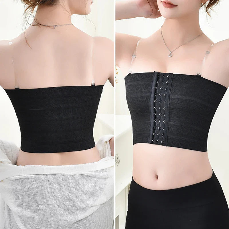 Tube FTM Trans Binder – Ultra Flat Chest Binder for Transboys, Tomboys, Big Breasts, Strapless Front for Women & Men
