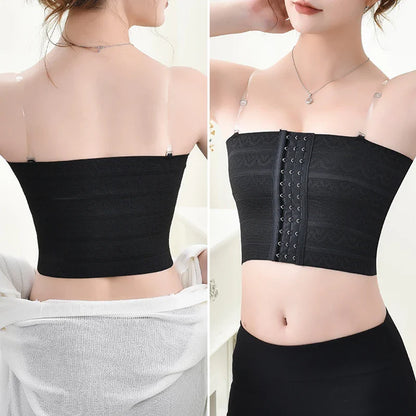 Tube FTM Trans Binder – Ultra Flat Chest Binder for Transboys, Tomboys, Big Breasts, Strapless Front for Women & Men