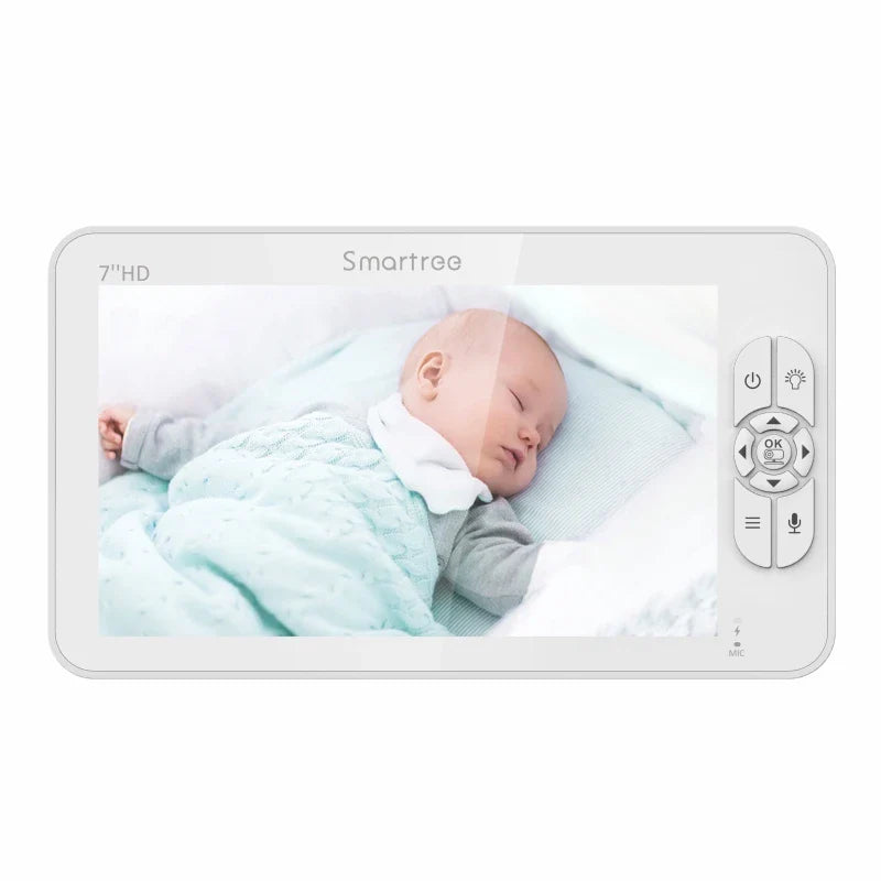 SM70V2 7" 1080P HD Split Screen Baby Monitor – Dual Camera System, Remote Pan/Tilt/Zoom, Hack-Proof Security & 4000mAh Battery Monitor