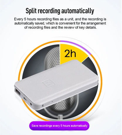 8-64GB Digital Voice Recorder – Hidden Sound-Activated Espia Dictaphone with Magnet, Long-Distance Recording, MP3 & U-Disk