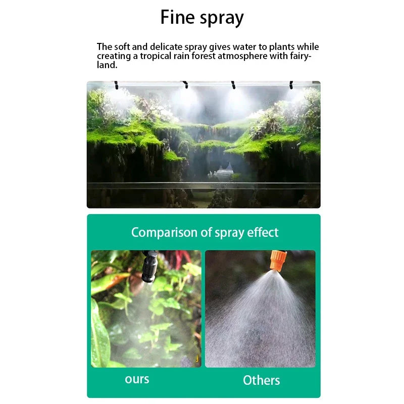 Intelligent Spray System for Reptiles – Mist Rainforest Tank Kit with Electronic Timer, Fogger & Humidifier for Terrariums