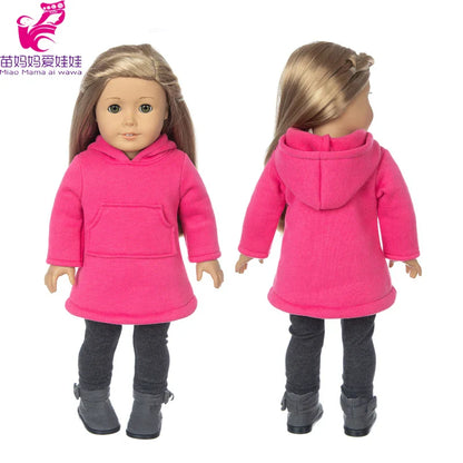 18-Inch Girl Doll Winter Coat — 43cm Baby Doll Jacket Outfit for Dressing