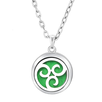 Stainless Steel Tree of Life Aromatherapy Necklace – Essential Oil Diffuser Pendant for Women