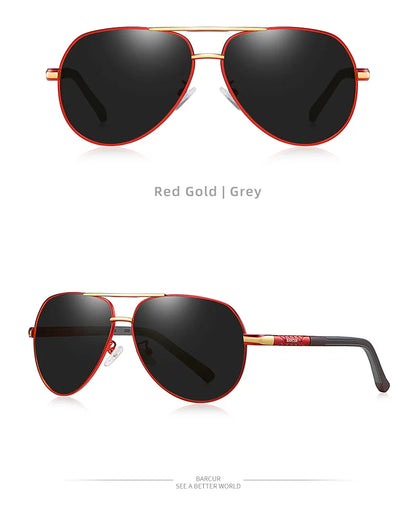BARCUR Aluminum Vintage Polarized Sunglasses – Classic Men’s & Women’s Driving Shades, UV Protection Eyewear