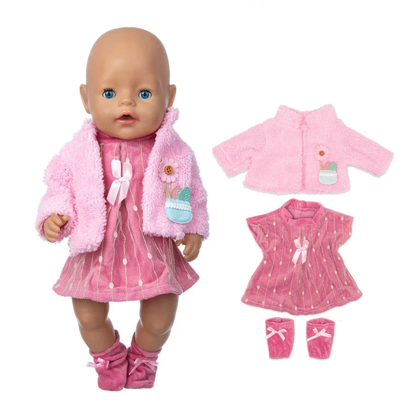 2023 New Doll Outfit Set – Cute Jumpers & Rompers for 17-Inch / 43cm Baby Reborn Dolls