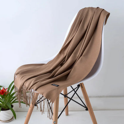 Women's Pashmina Scarf — Cashmere Feel Shawl & Wrap for Evening Dresses, Travel, Office, Winter, and Weddings