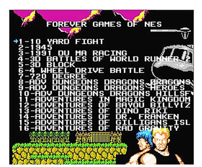 FOREVER DUO NES 852-in-1 Game Cartridge – 1024MBit Flash Chip with 405+447 Games for NES Console