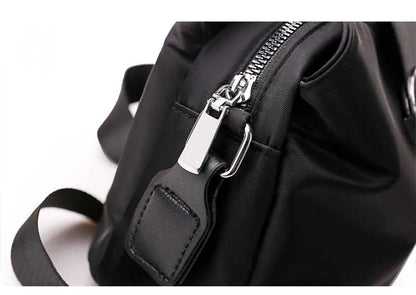 Vintage Waterproof Nylon Shoulder Bag for Women – Simple Crossbody Messenger Bag for Daily Use & Travel