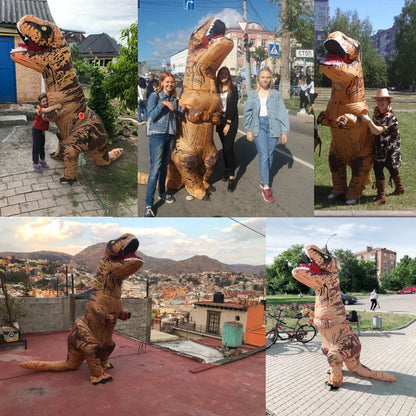 T-Rex Inflatable Tyrannosaurus Dinosaur Costume – Kids and Adult Role-Playing Fancy Dress for Halloween and Parties