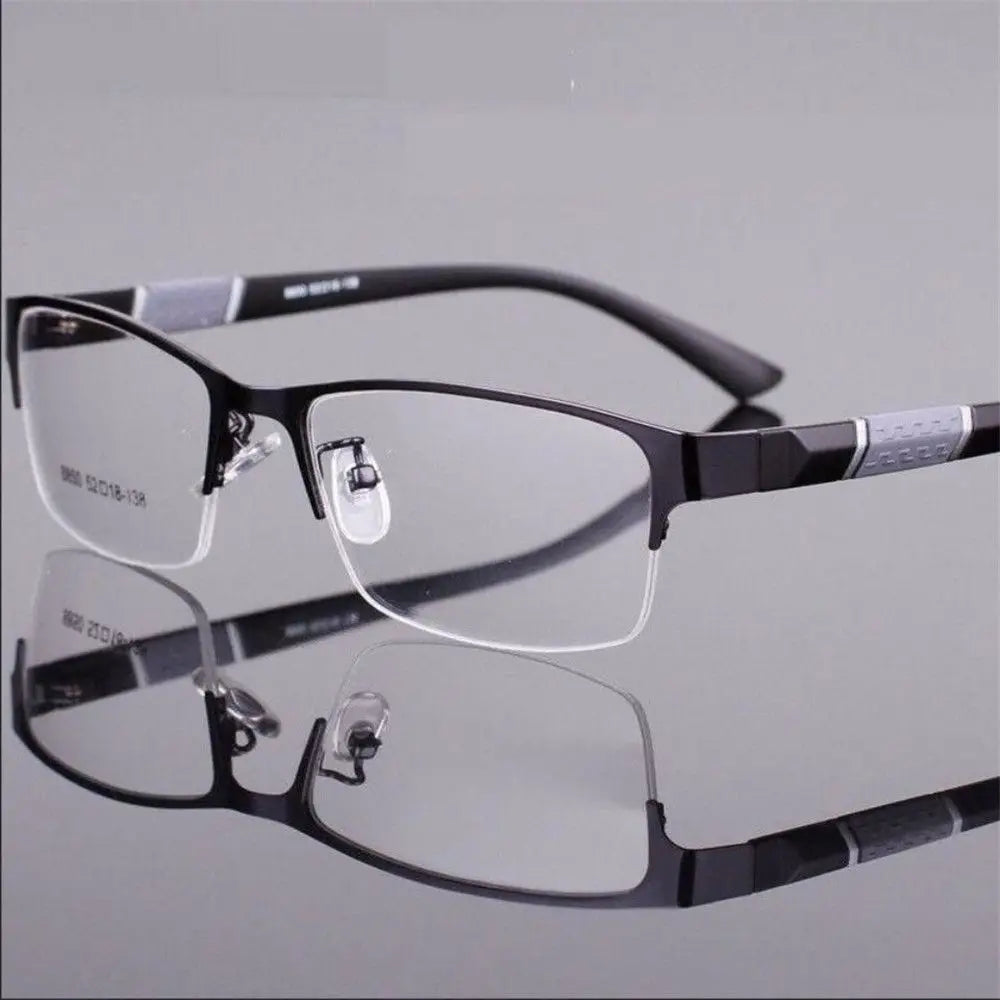 Metal Anti-Blue Light Reading Glasses – Farsighted Eyewear for Men, Business Style with Diopters +0.0 to +4.0