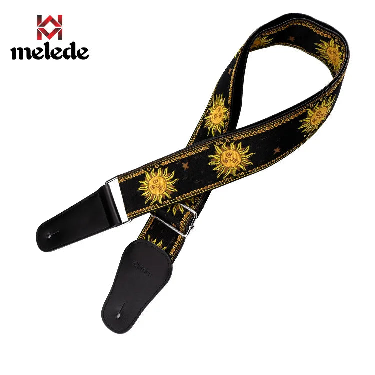 High-Quality Cotton Guitar Strap – Adjustable Length, 6.2cm Wide for Acoustic Guitar & Electric Bass