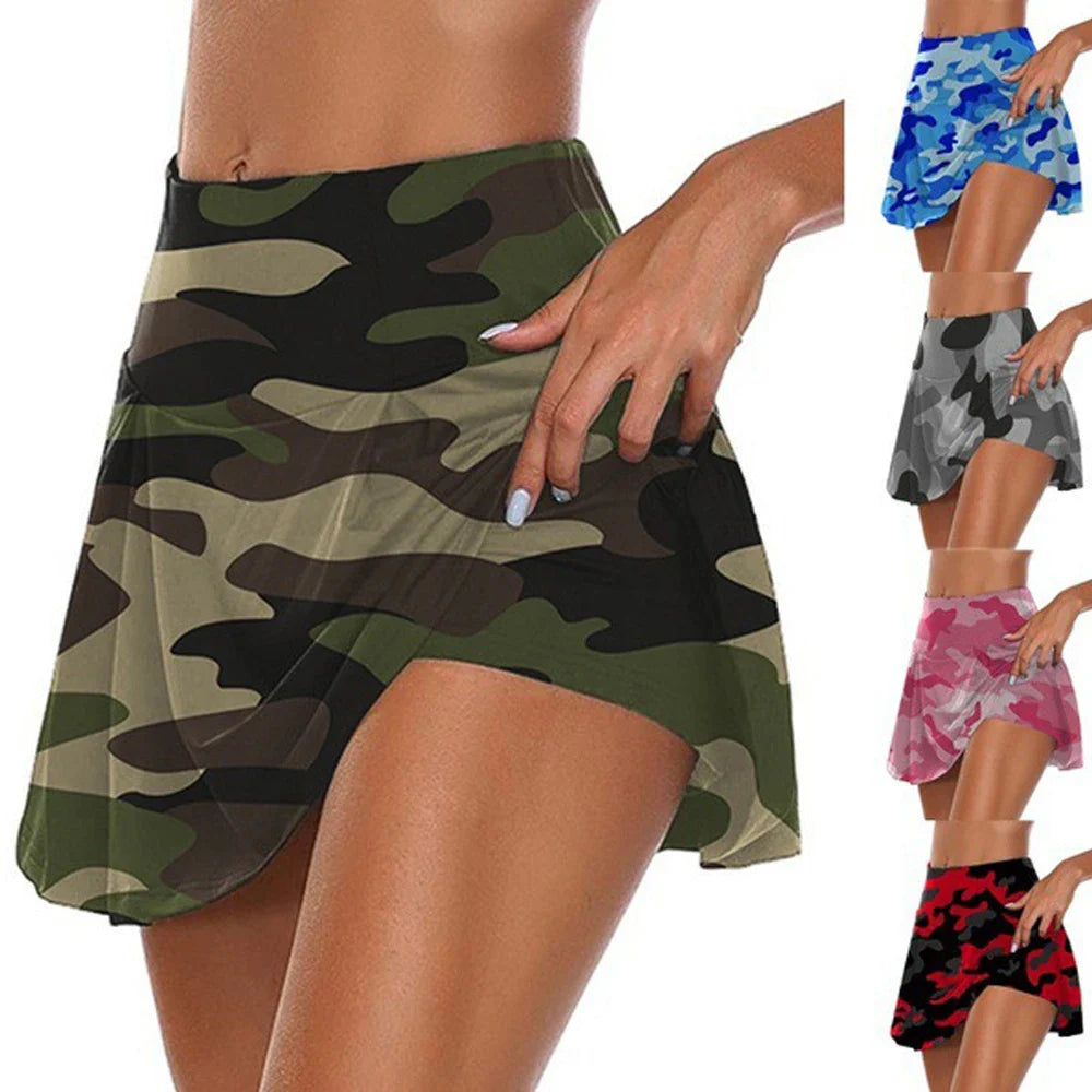 Summer Women's Sports Skirts: Quick-Drying Tennis Dance Fitness Mini Skirts - High Waist, Solid Colors, Ideal for Golf & More