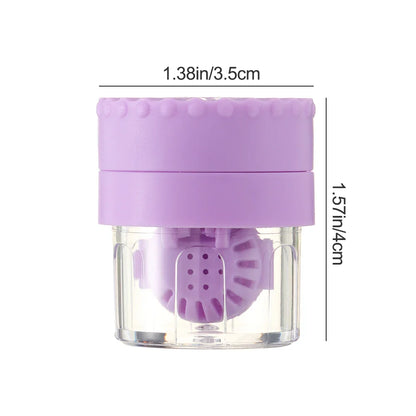 Manually Rotating Contact Lens Cleaner Case Portable Plastic Lens Storage Holder Cleaning Container Travel Accessory Tool